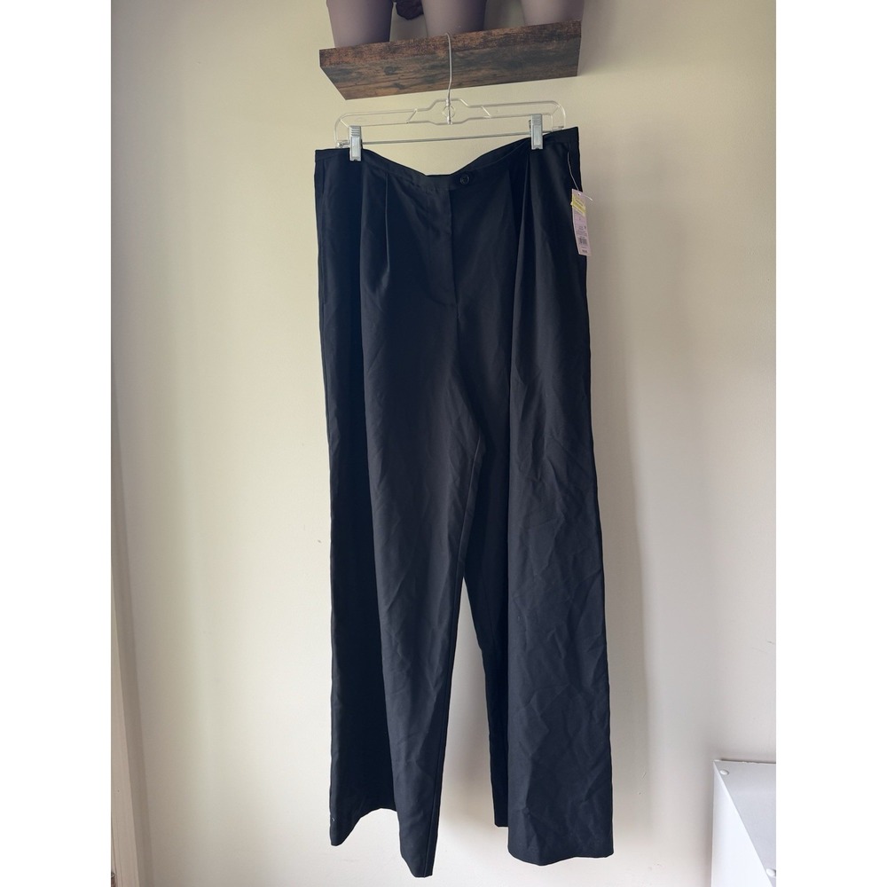 A New Day Pleated Wide Leg Pants Black NWT Corporate Casual Minimalist Large